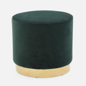 KEIRA — Velvet ottoman (33-98-93-70)