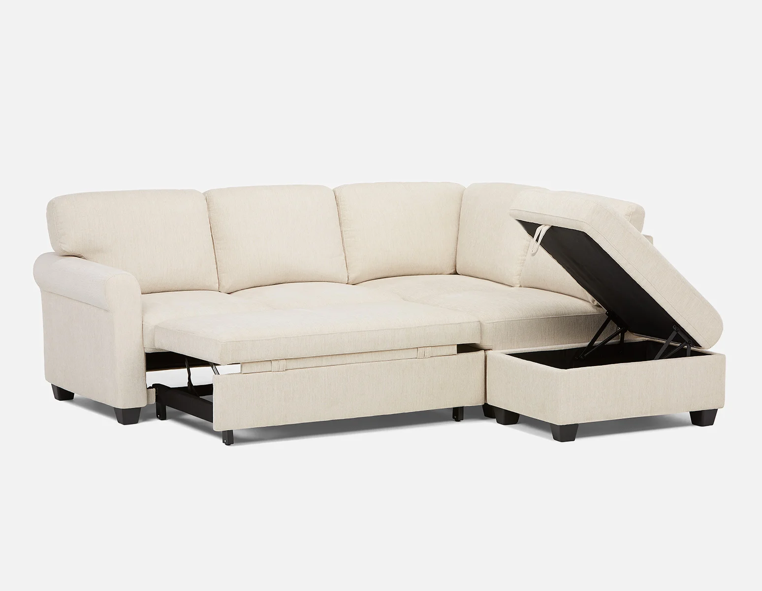 DELPHINE — Traditional right-facing sectional sofa-bed with storage (28-94-59-95) - Image 14