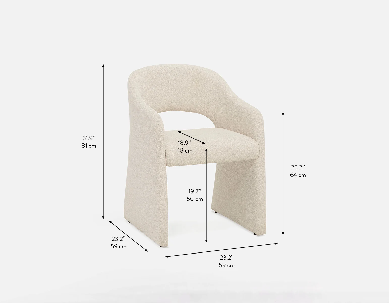 AZROU — Modern minimalist dining armchair (12-04-91-95) - Image 10