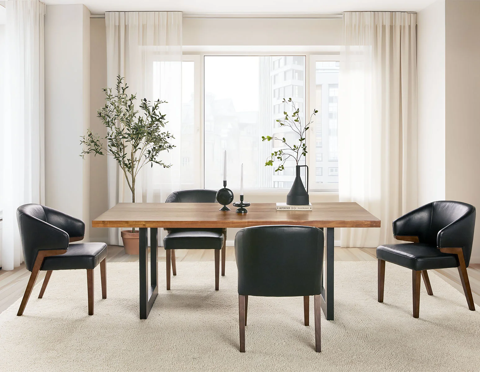 AKSEL — Leather dining chair (69-05-53-20) - Image 12