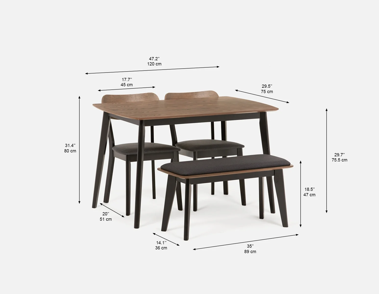 TROPEA — Modern contemporary 4-piece dining set - Image 12