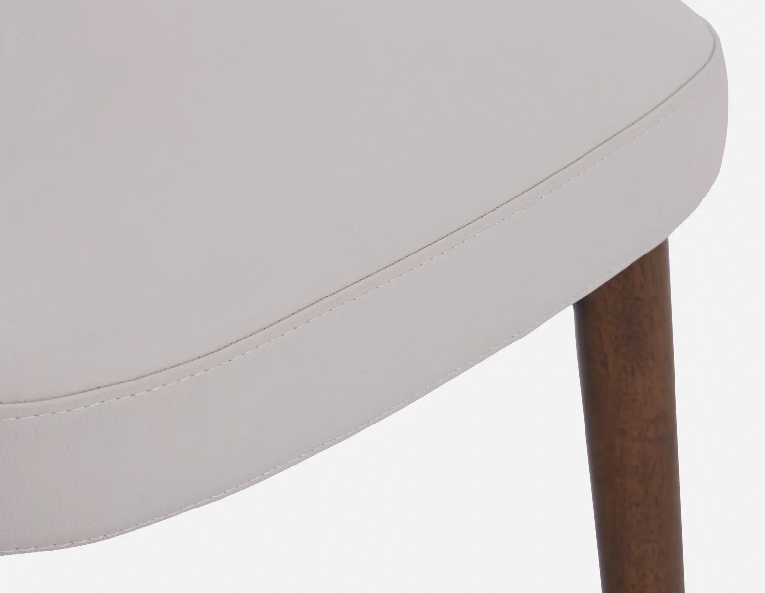 SEVILLE — 100% leather mid-century counter stool 66cm (45-12-99-34) - Image 3