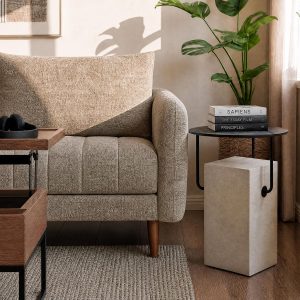 GENNY — Modern contemporary end table 45cm