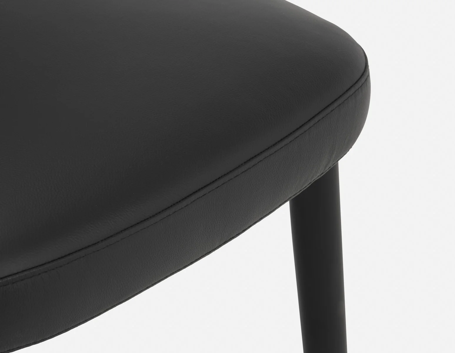 SEVILLE — 100% leather mid-century dining chair (48-33-04-20) - Image 4