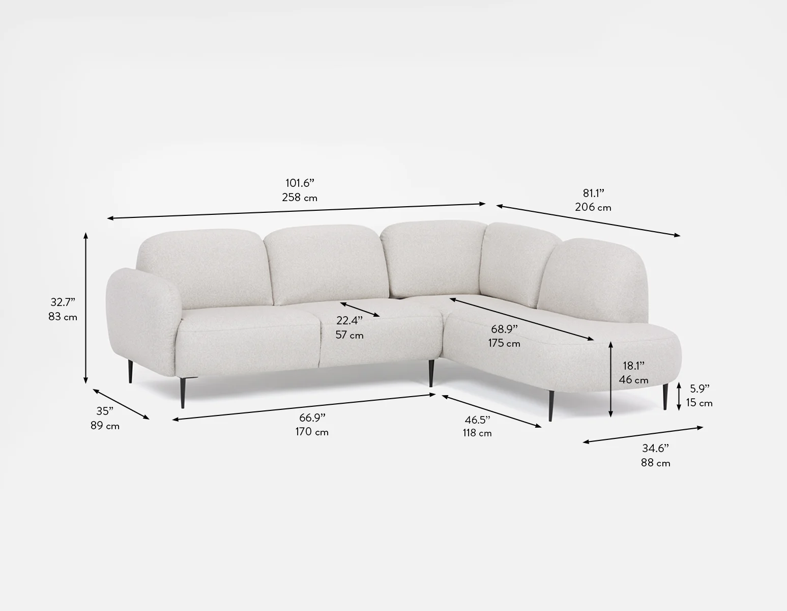 TOBI — Modern contemporary sectional-sofa (74-58-92-88) - Image 13