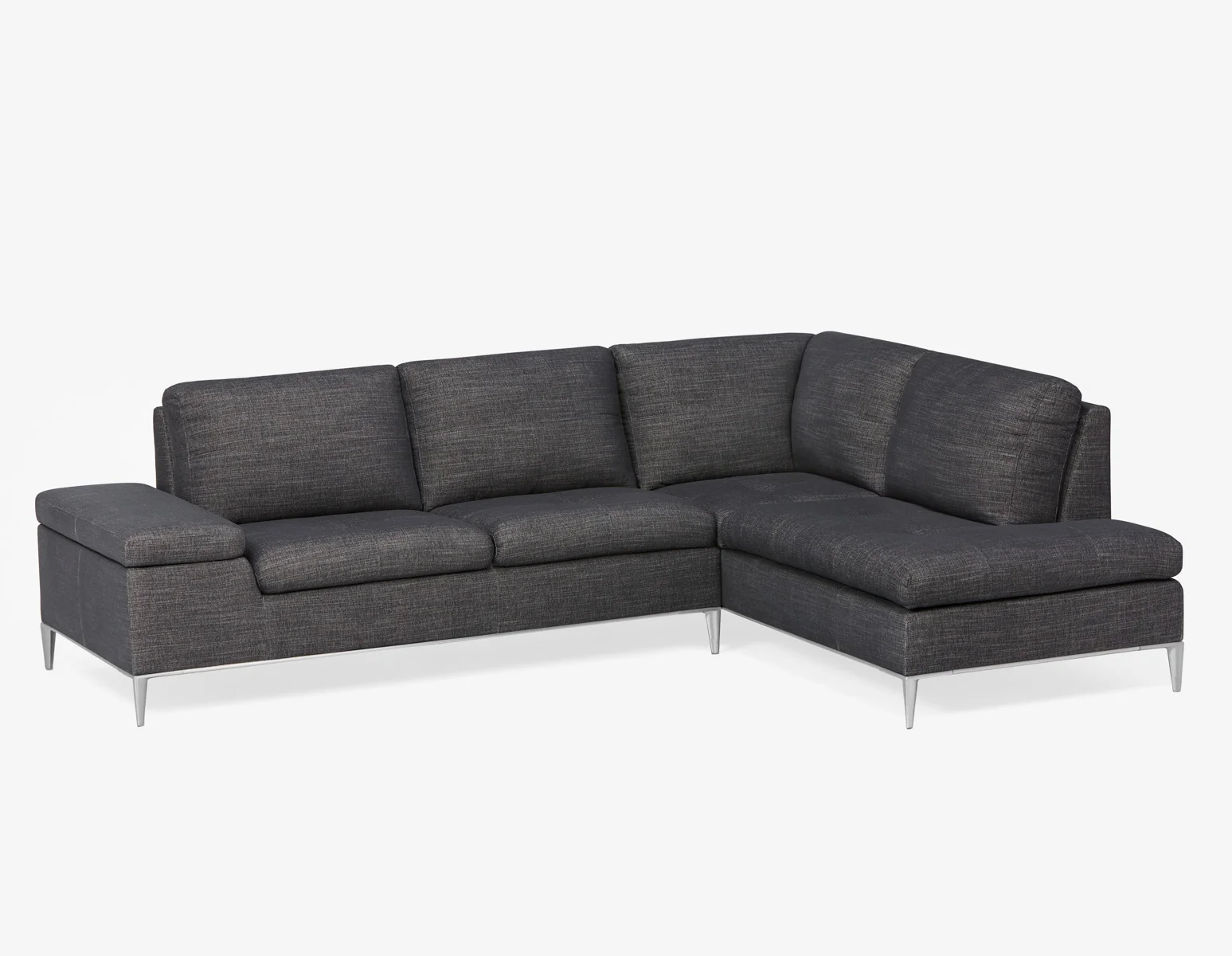 ANDREW — Right-facing sectional sofa in performance fabric (45-44-77-02)