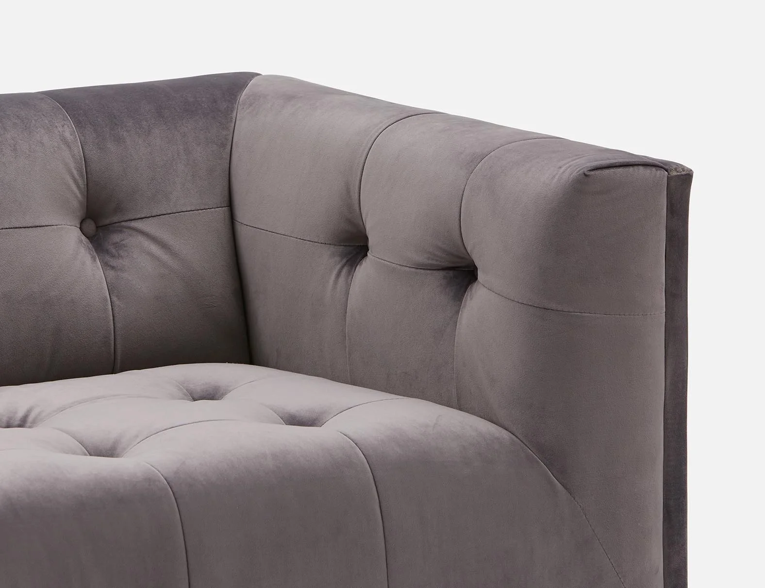 LORETTA — Mid-century modern velvet 3-seater sofa (18-76-63-30) - Image 4