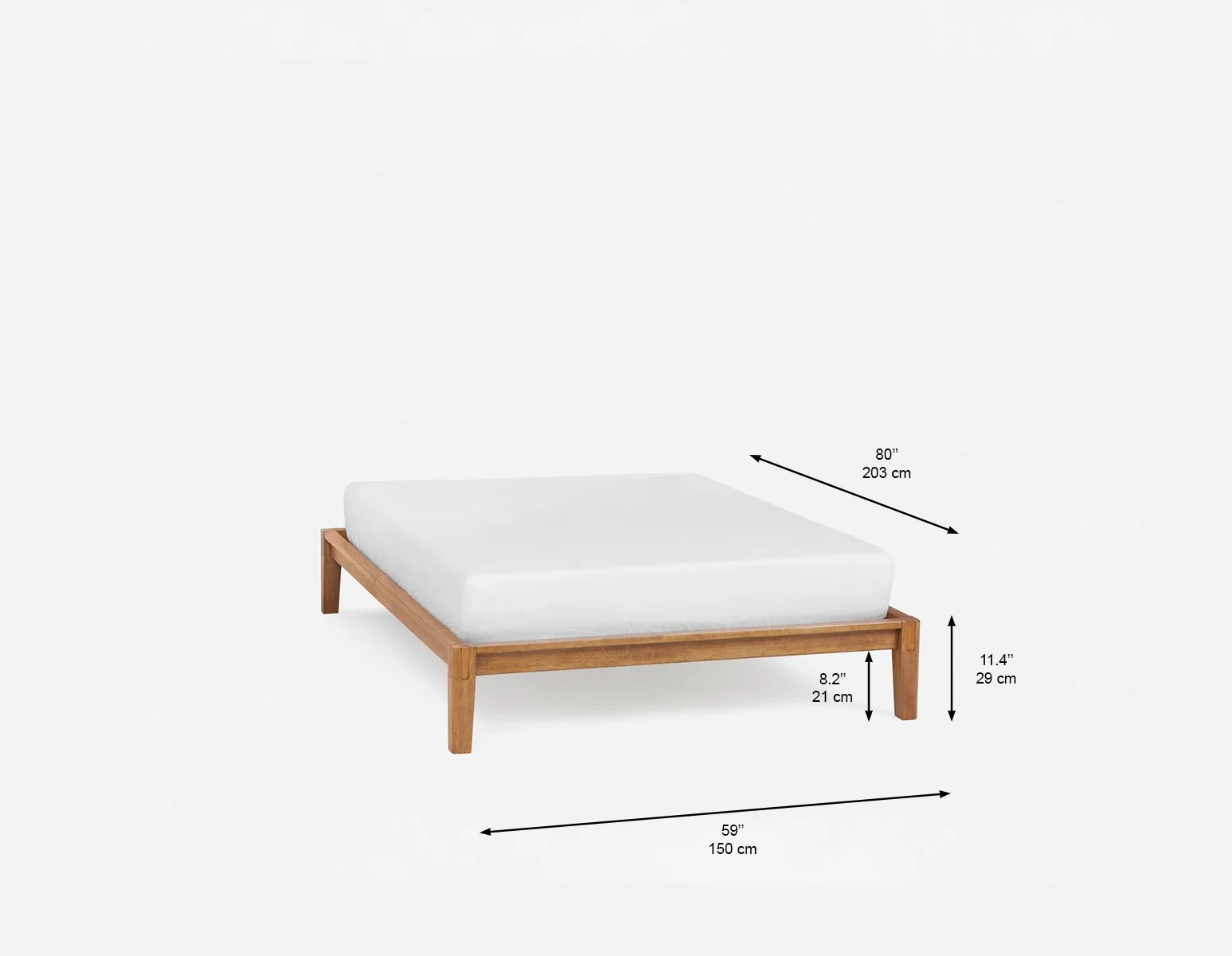 BENA — Mid-century modern double size bed frame (26-13-35-97) - Image 12