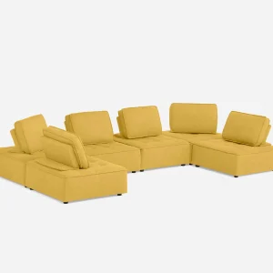 LEON — 6-pc modular interchangeable sofa (38-76-91-50)
