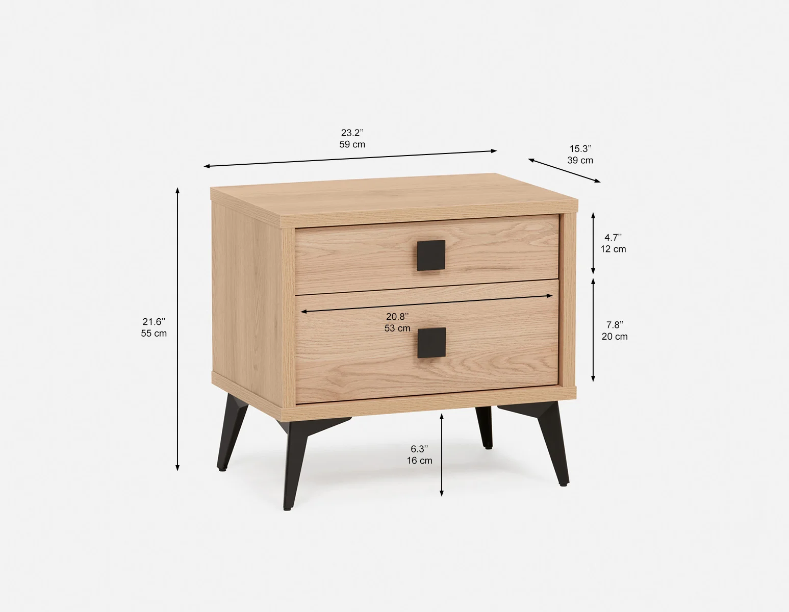 KIERA — Mid-century modern bedside table (85-01-04-04) - Image 10