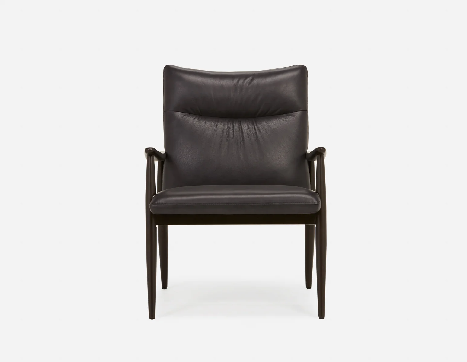 LATONA — 100% leather mid-century modern accent chair (71-53-26-20) - Image 3