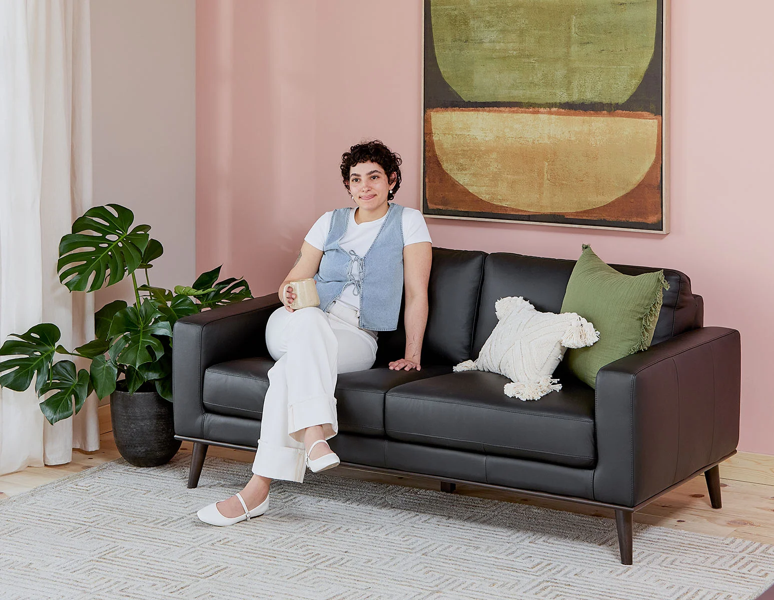 BETTA — 100% leather mid century sofa (17-62-70-20) - Image 12