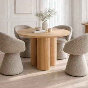 GUIDO — Modern minimalist round dining table 120 cm (07-32-75-96)