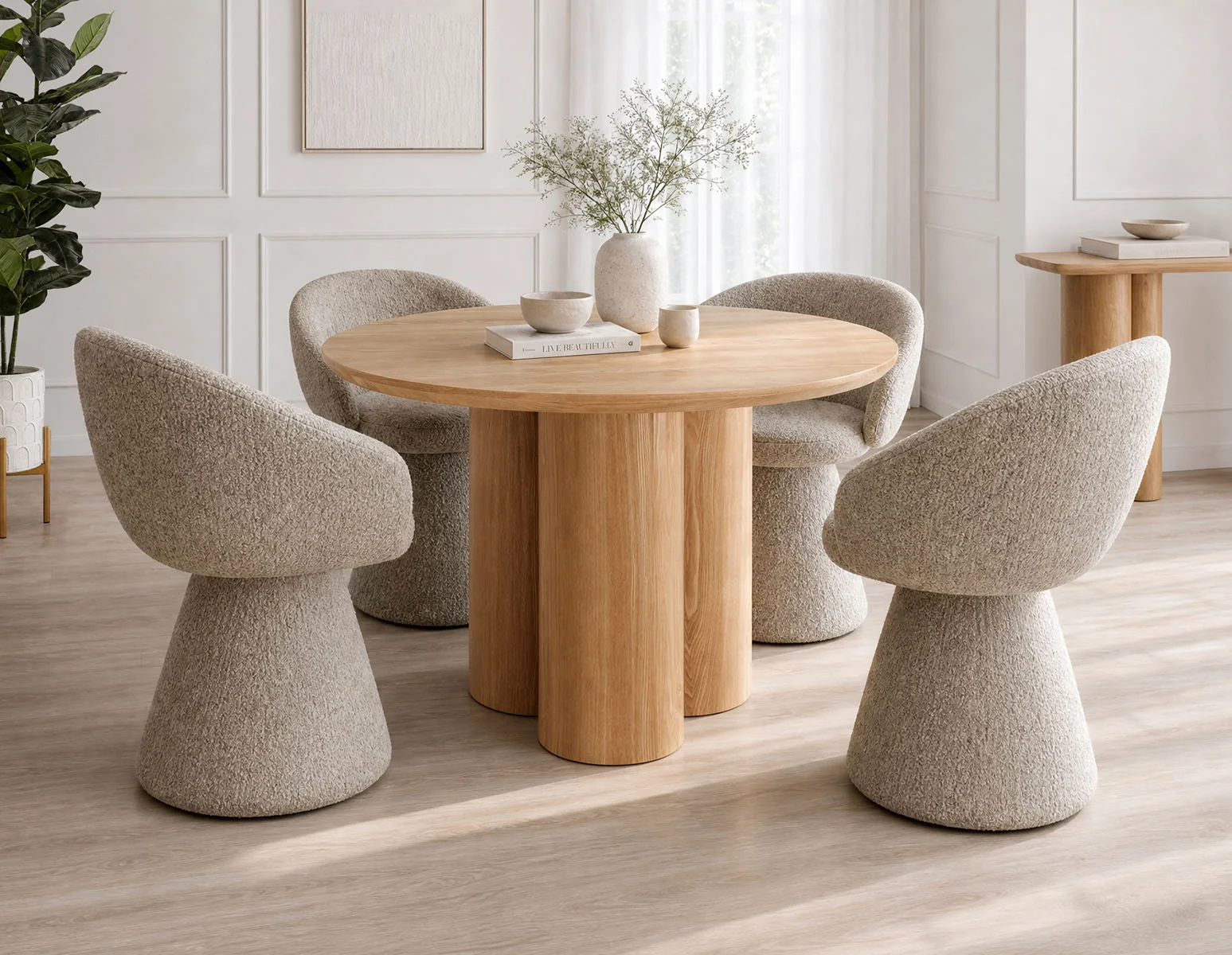 GUIDO — Modern minimalist round dining table 120 cm (07-32-75-96)