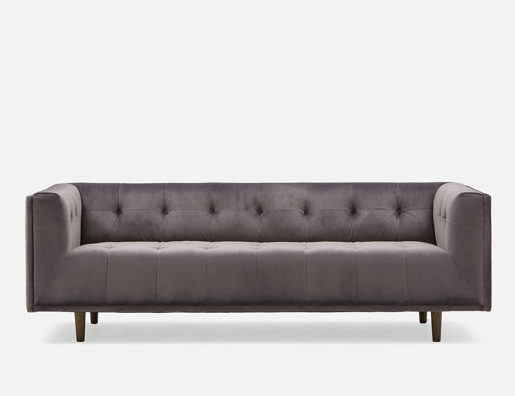 LORETTA — Mid-century modern velvet 3-seater sofa (18-76-63-30) - Image 2