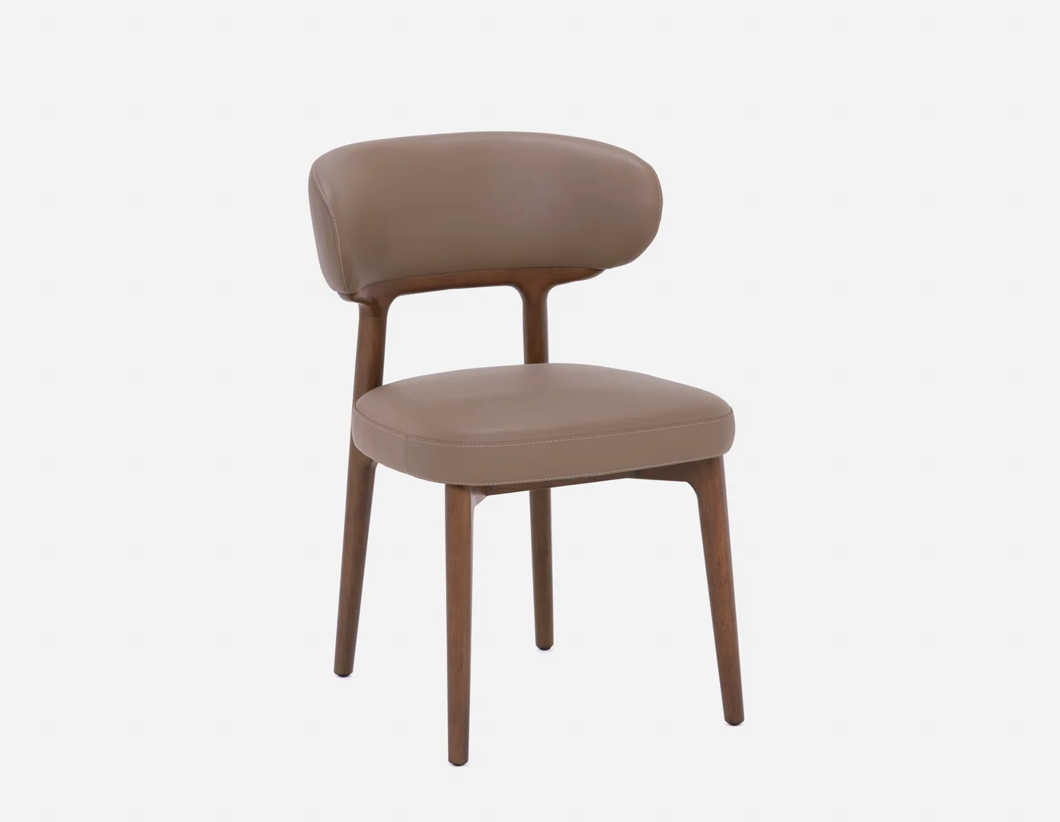 SEVILLE — 100% leather mid-century dining chair (48-33-04-93) - Image 15