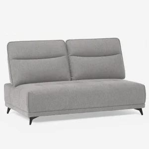 SIMON — Modern contemporary armless loveseat with adjustable backrest (75-79-85-62)