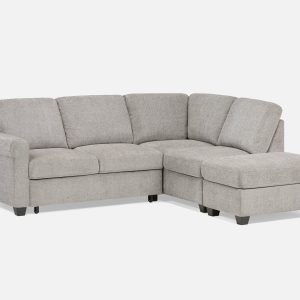 DELPHINE — Traditional right-facing sectional sofa-bed with storage (28-94-59-30)
