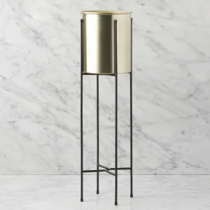 LAURI — Metal planter with stand 68 cm
