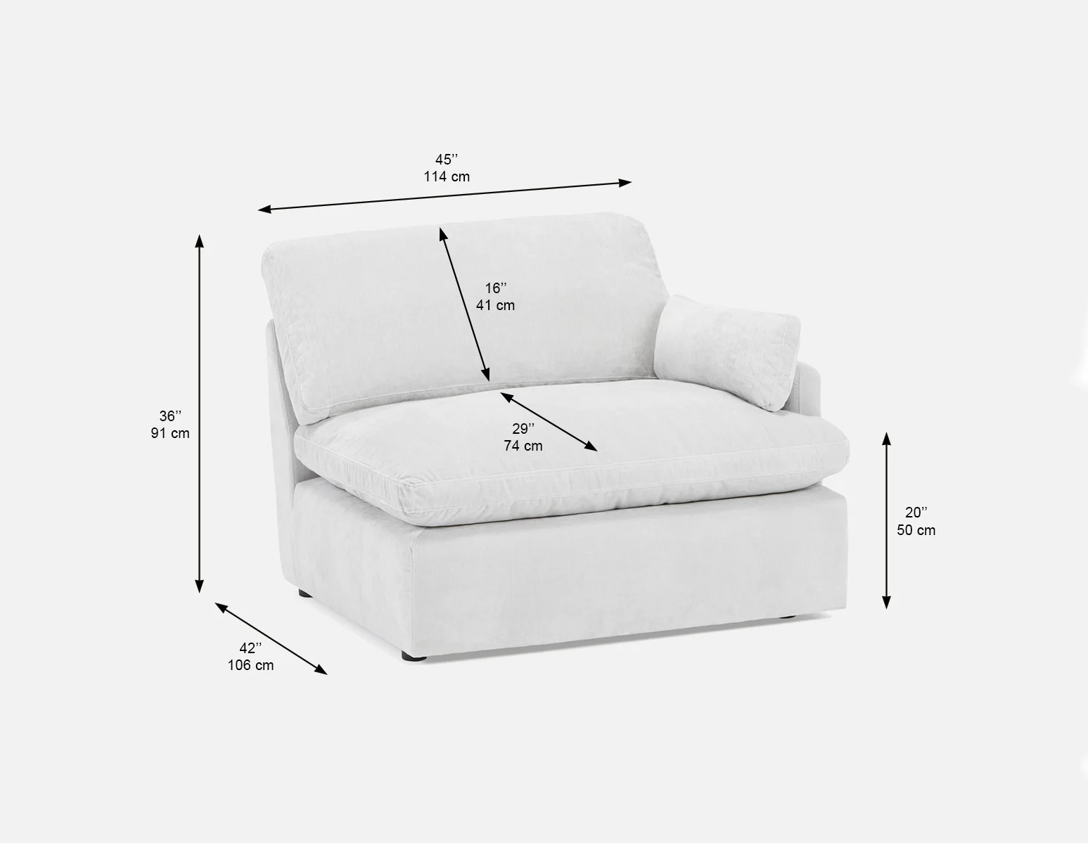 CHABLIS — Modular sofa right arm customize to fit your space (91-52-84-62) - Image 12