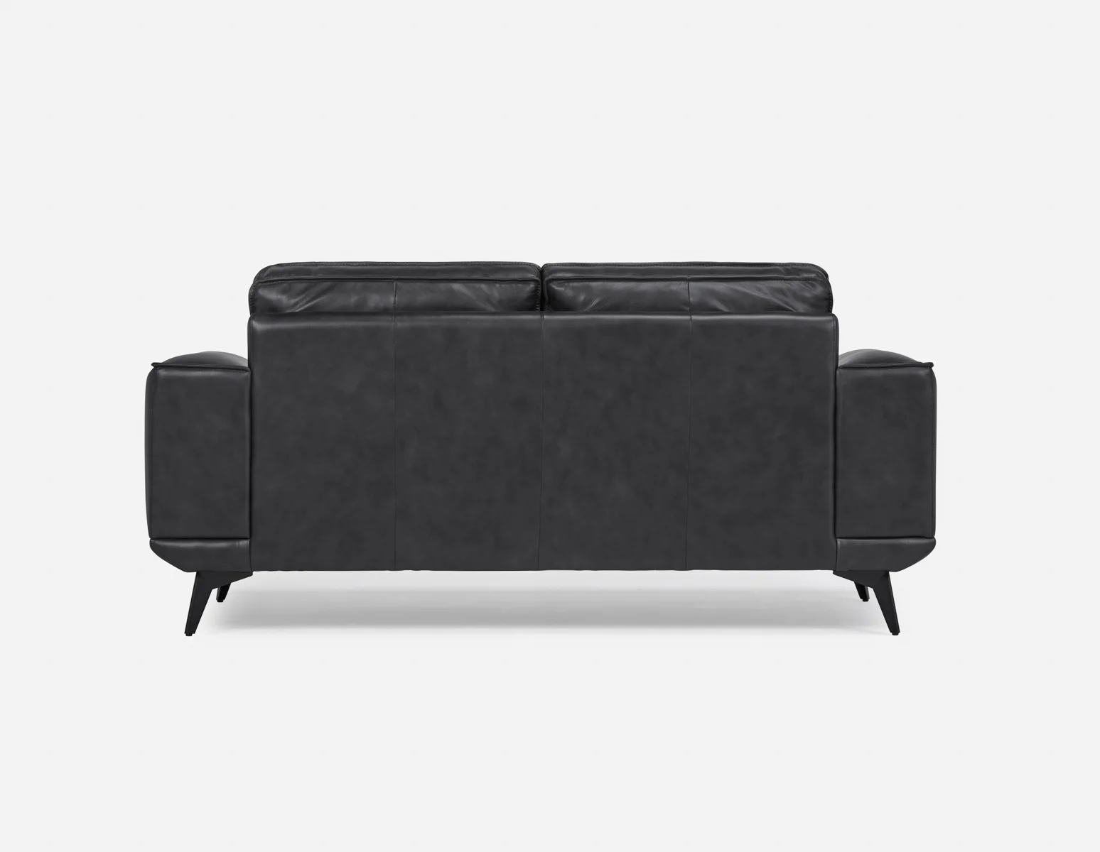 ALPHA — 100% leather mid century loveseat (68-16-19-20) - Image 8
