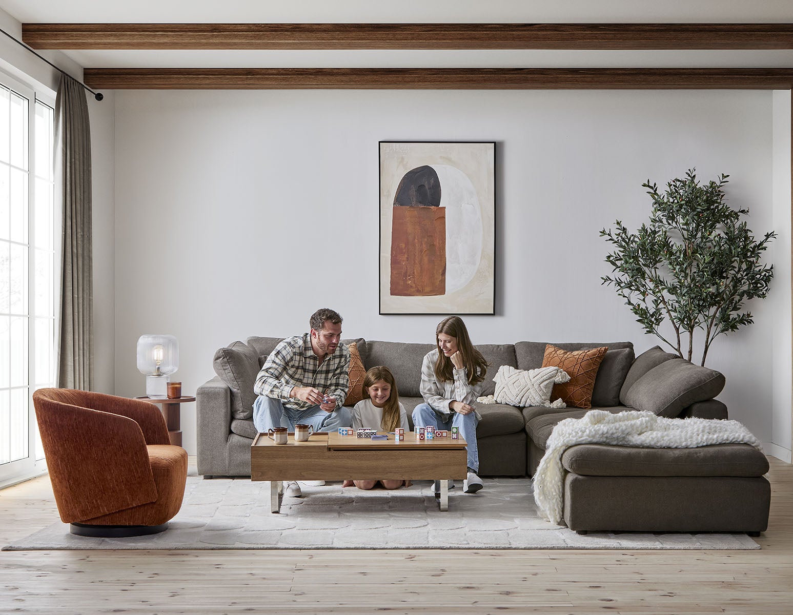 SOFT — Contemporary 5-pc modular sectional sofa (89-07-55-30)