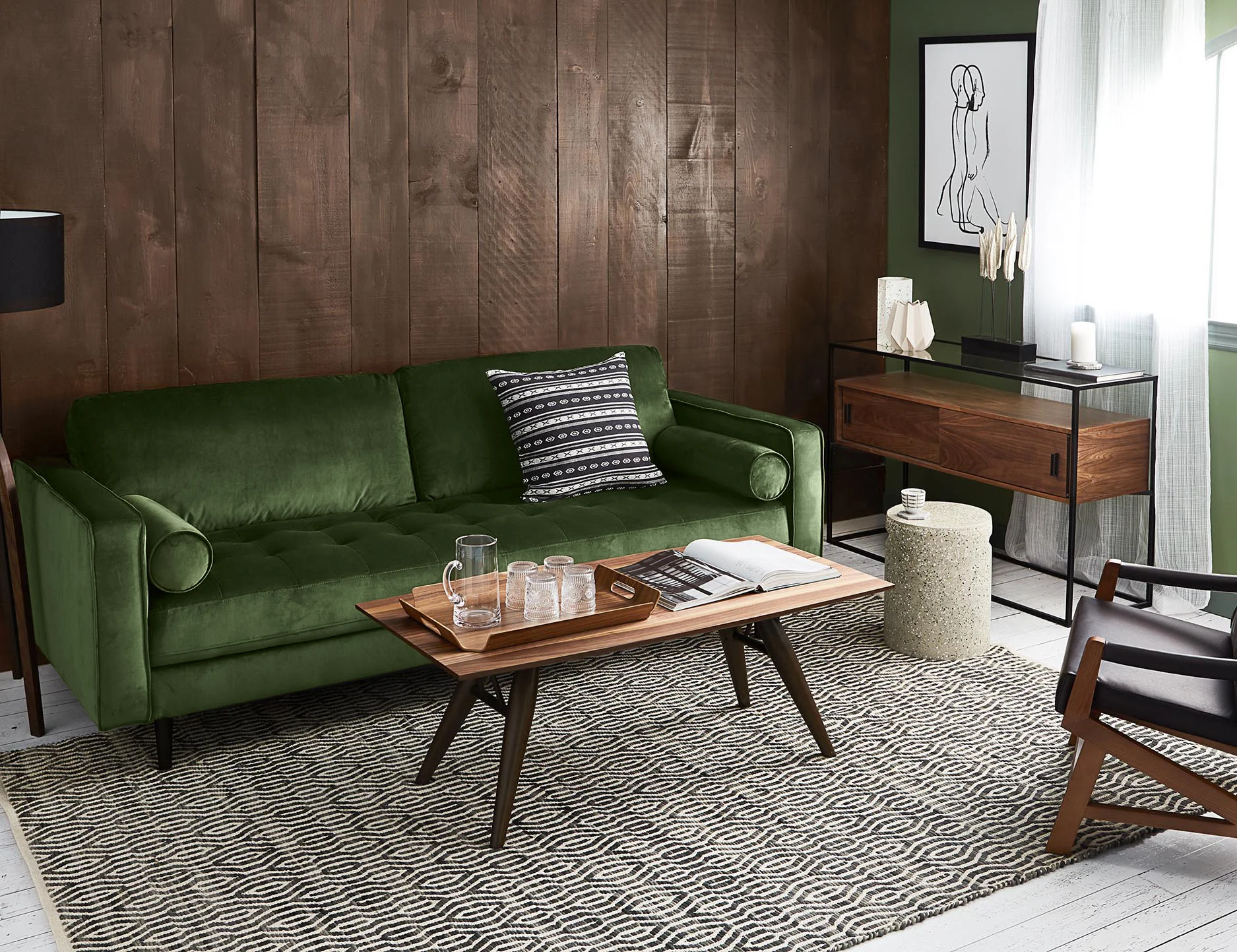 KINSEY — Velvet 3-seater sofa (45-38-25-70) - Image 8