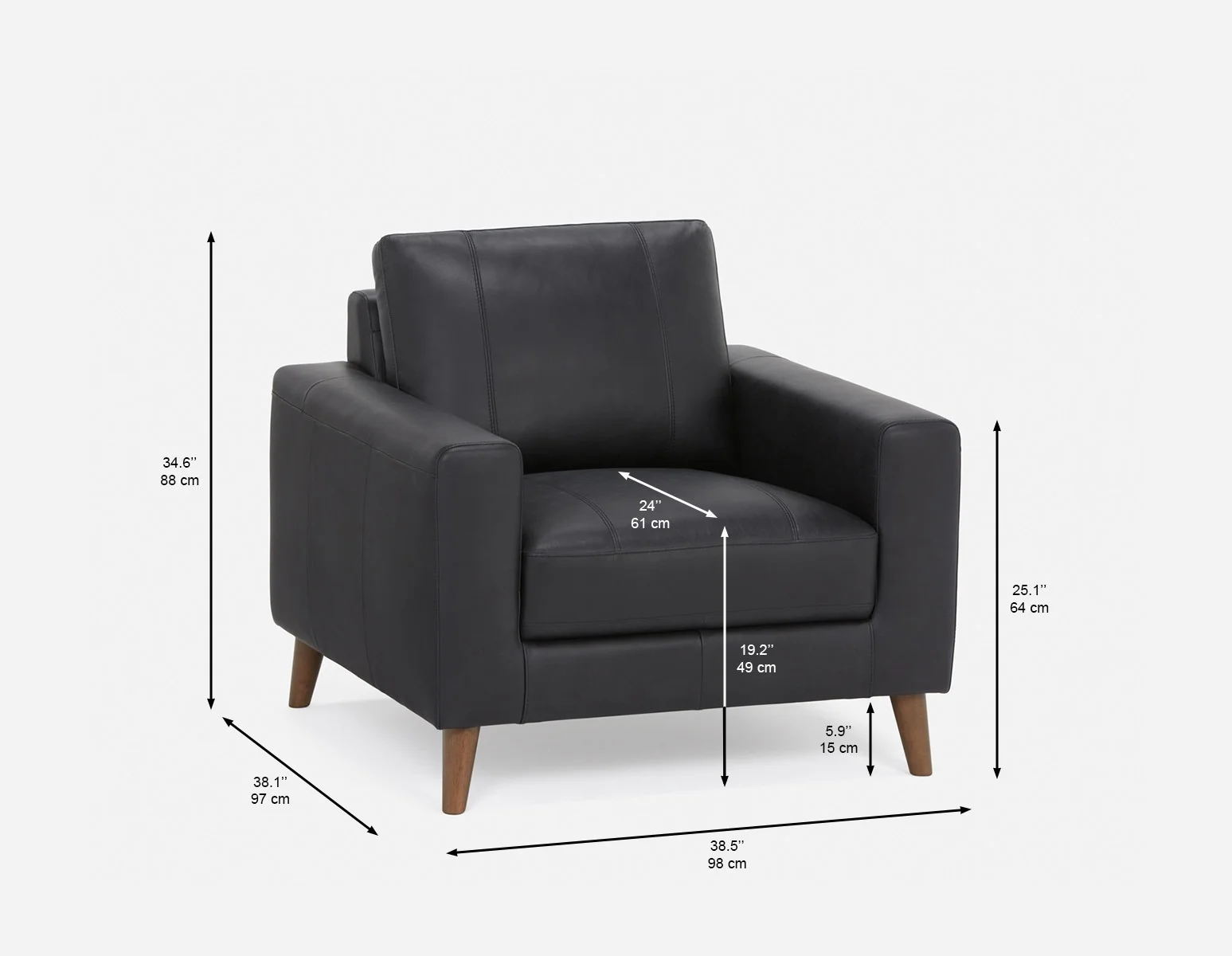 AMARI — 100% leather classic club chair (25-59-80-20) - Image 10