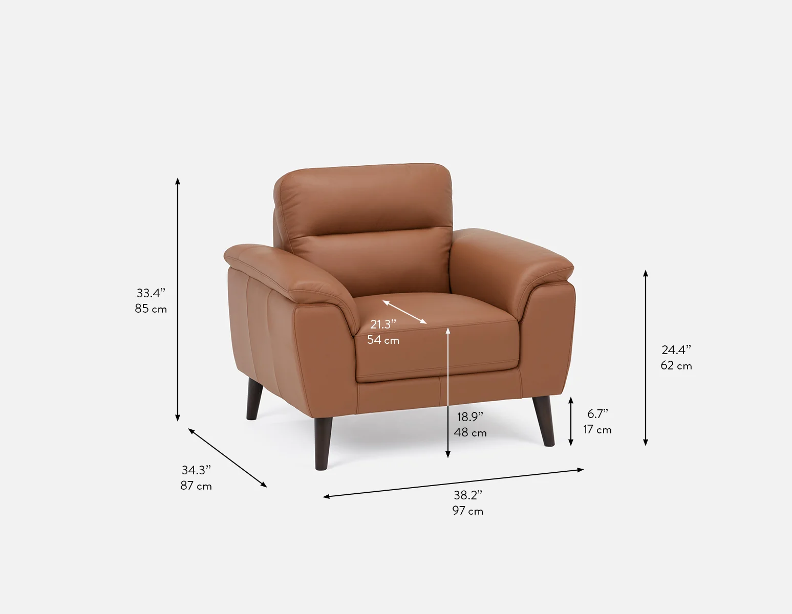 GAMARRA — 100% leather contemporary armchair (71-95-92-31) - Image 10