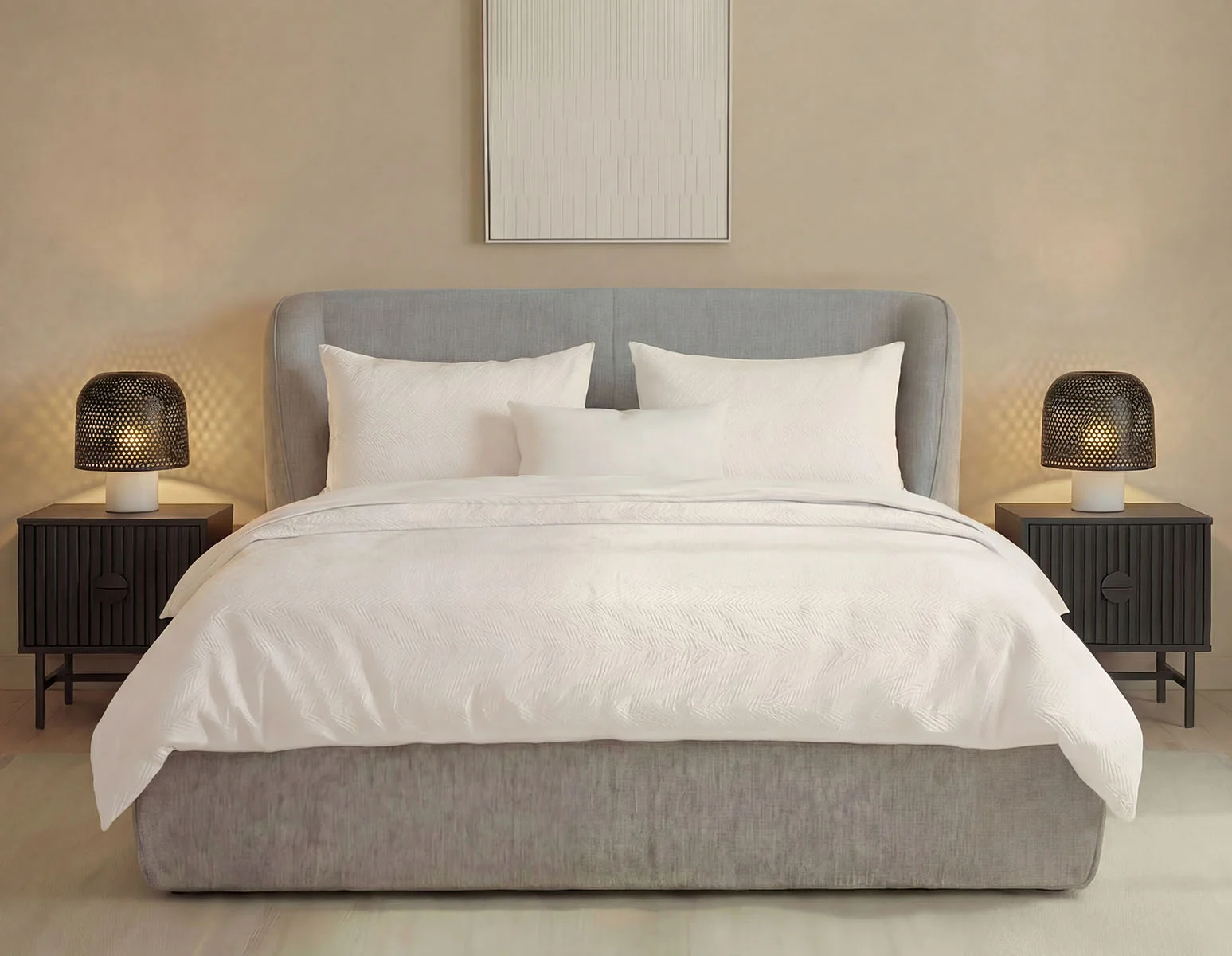 WEYMOUTH — 3-piece queen duvet cover set (22-06-08-46)