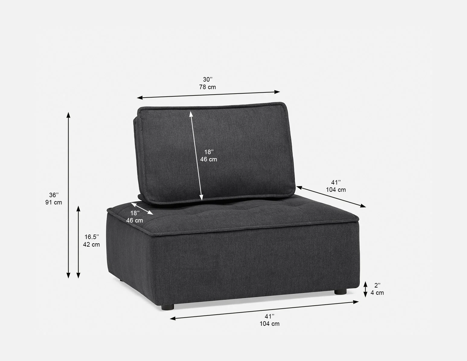 LEON — 1-pc modular interchangeable sofa (60-67-96-33) - Image 11