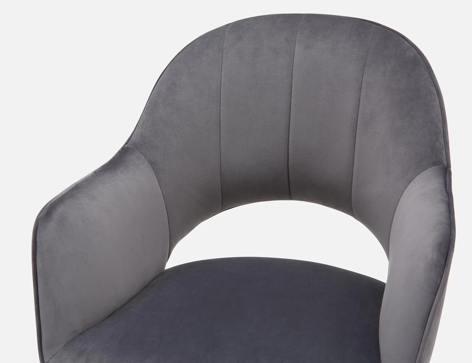 BAILEY — Contemporary velvet dining armchair (67-16-44-30) - Image 4