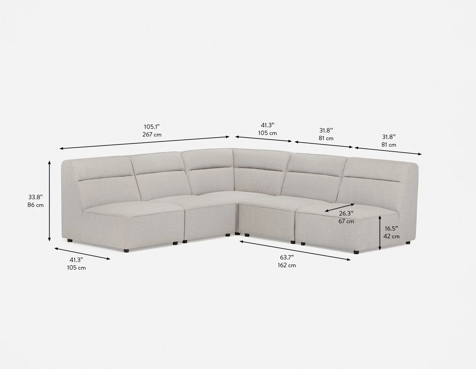 REVAN — Modern modular sofa customize to fit your space (64-98-82-30) - Image 6