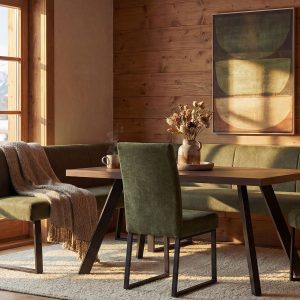 JASON — Industrial-modern dining corner bench with backrest (99-05-49-70)