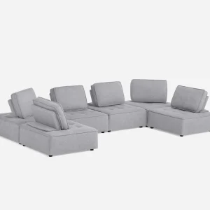 LEON — 6-pc modular interchangeable sofa (38-76-91-62)