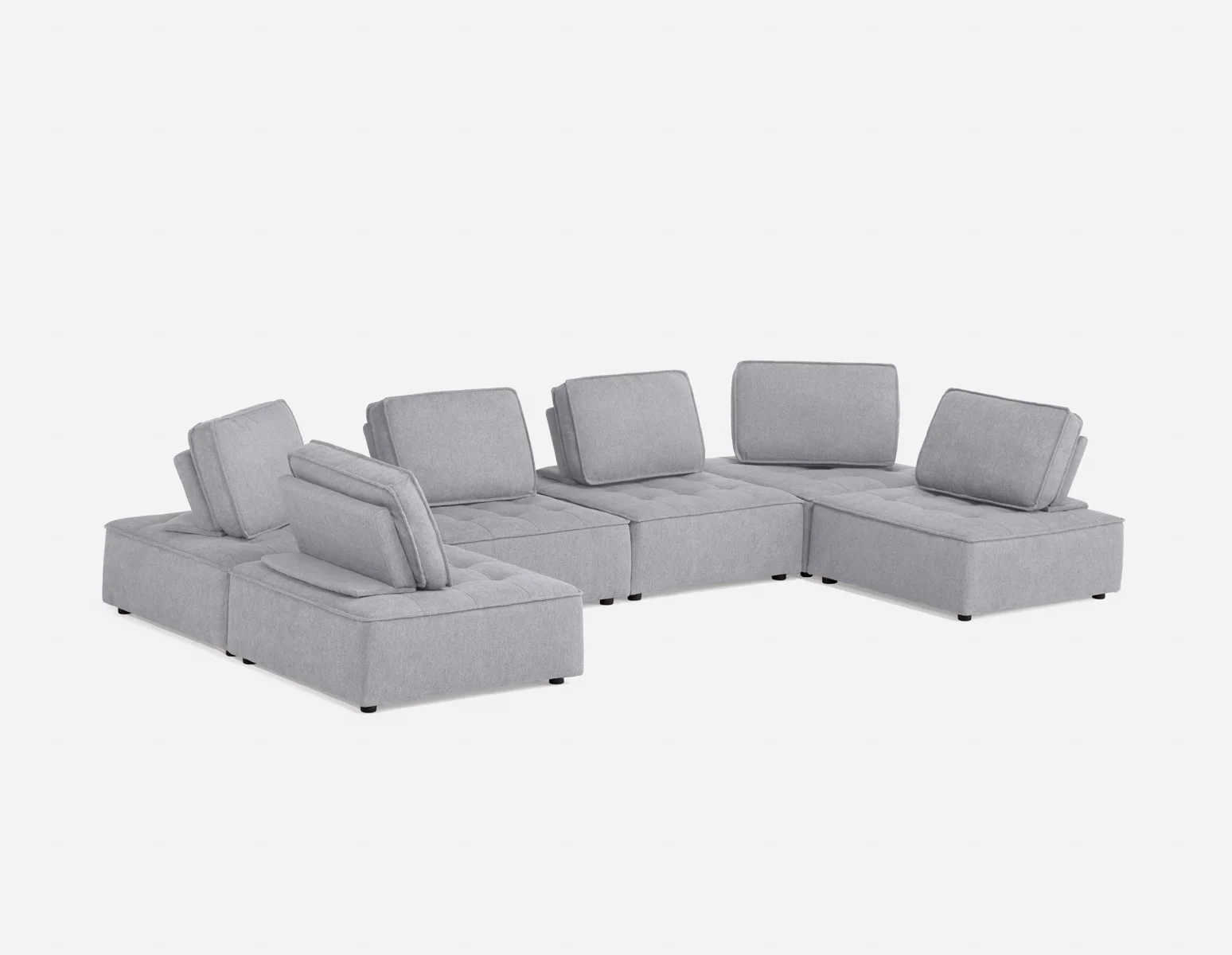 LEON — 6-pc modular interchangeable sofa (38-76-91-62)