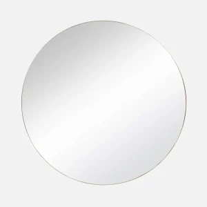 ZANDER — Round stainless steel mirror 100 cm x 100 cm