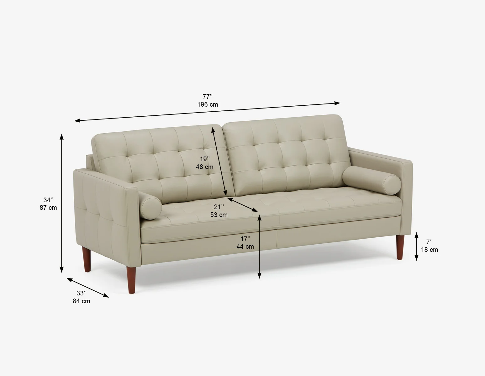 REVE — Mid-century modern 3-seater sofa (94-61-06-88-D) - Image 12