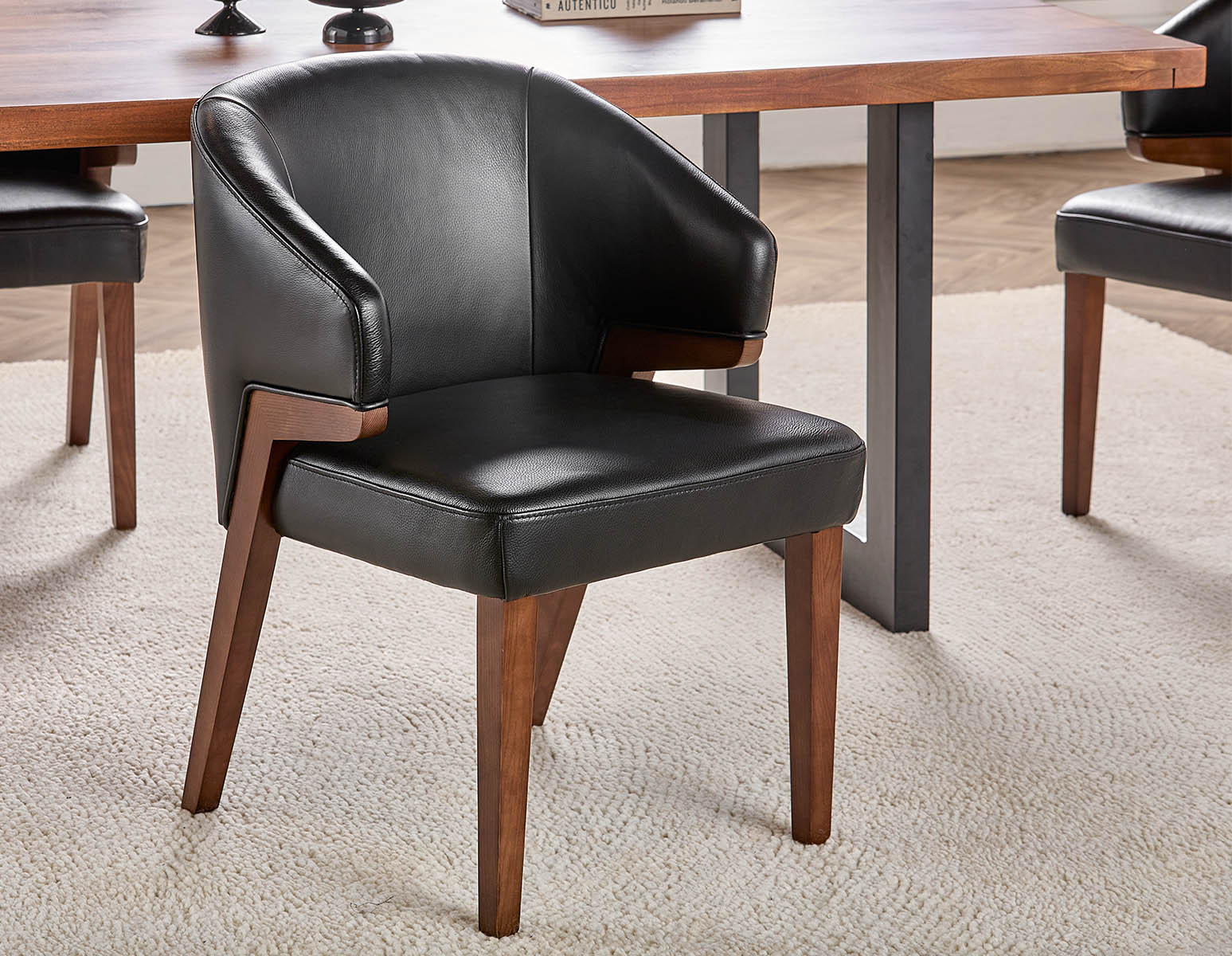 AKSEL — Leather dining chair (69-05-53-20) - Image 11