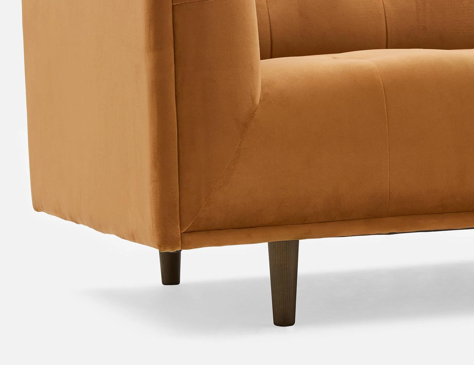 LORETTA — Mid-century modern velvet 3-seater sofa (18-76-63-96) - Image 3