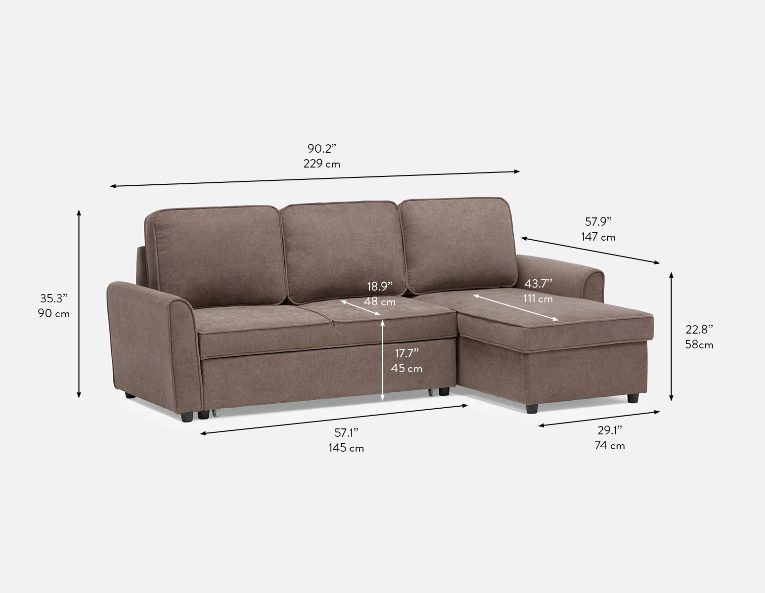 ALEX — Modern interchangeable sectional sofa-bed with storage (31-55-40-93) - Image 15
