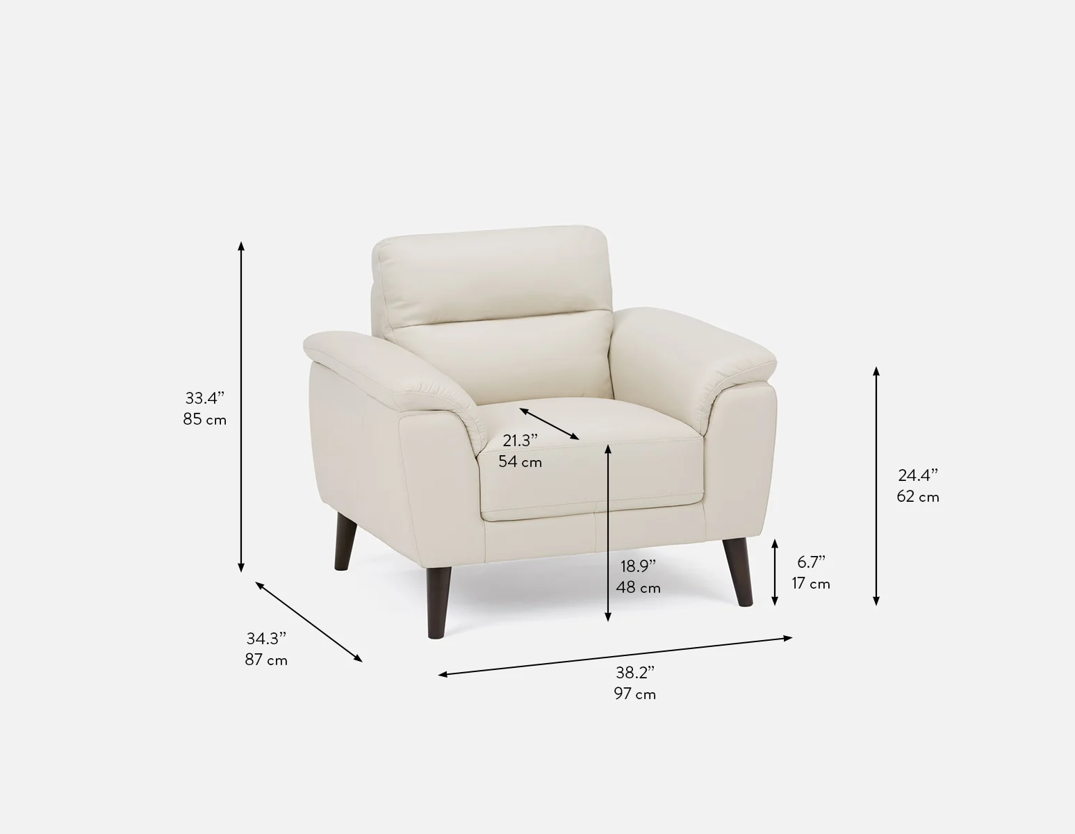 GAMARRA — 100% leather contemporary armchair (71-95-92-34-D) - Image 10