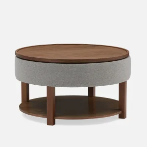 DAMIAN — Wood veneer lift-top coffee table with storage 84 cm