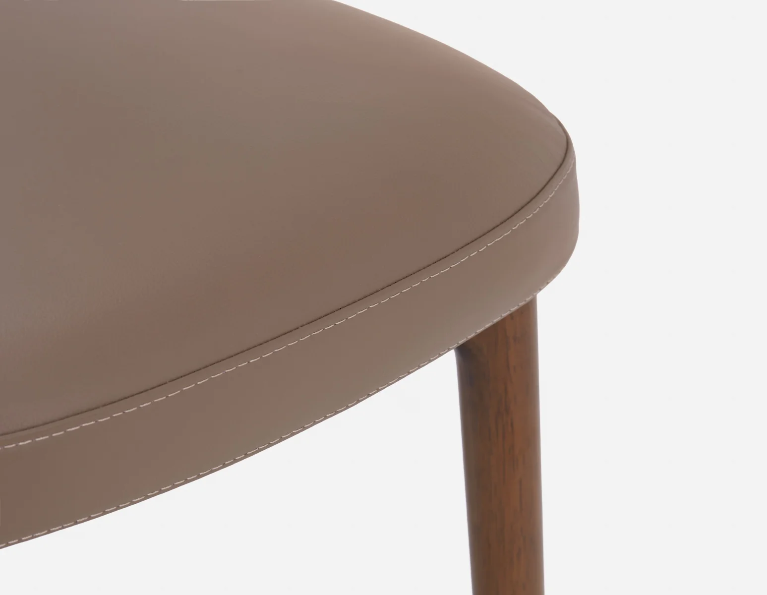 SEVILLE — 100% leather mid-century counter stool 66cm (45-12-99-93) - Image 3