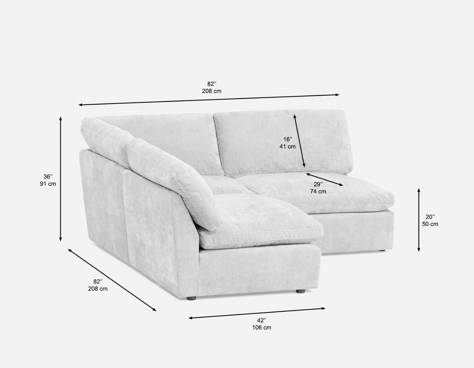 CHABLIS — 3-pc modular interchangeable sofa (97-49-91-62) - Image 5
