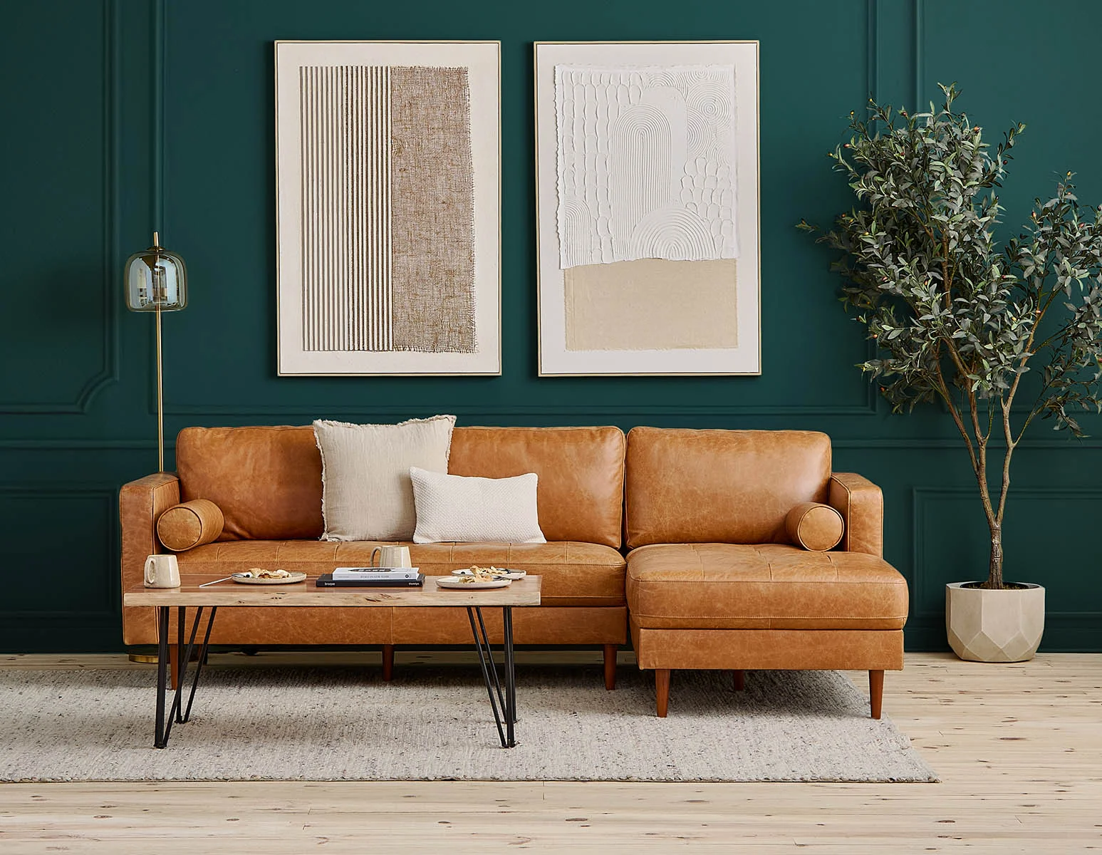 RENO — Solid acacia wood coffee table 120 cm