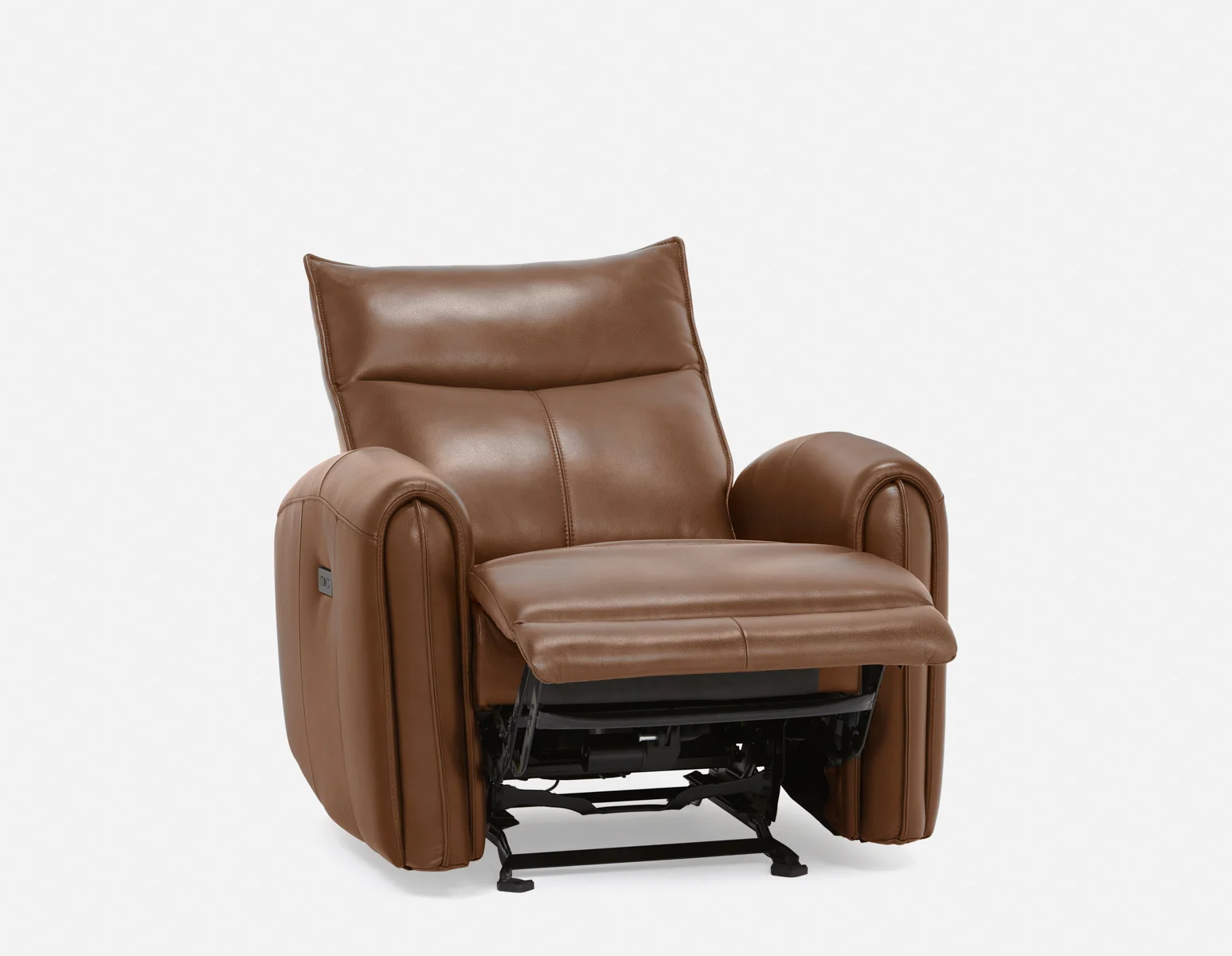 CALVERO — Contemporary power-reclining and glider 100% leather armchair with usb port (84-12-10-96-F) - Image 14