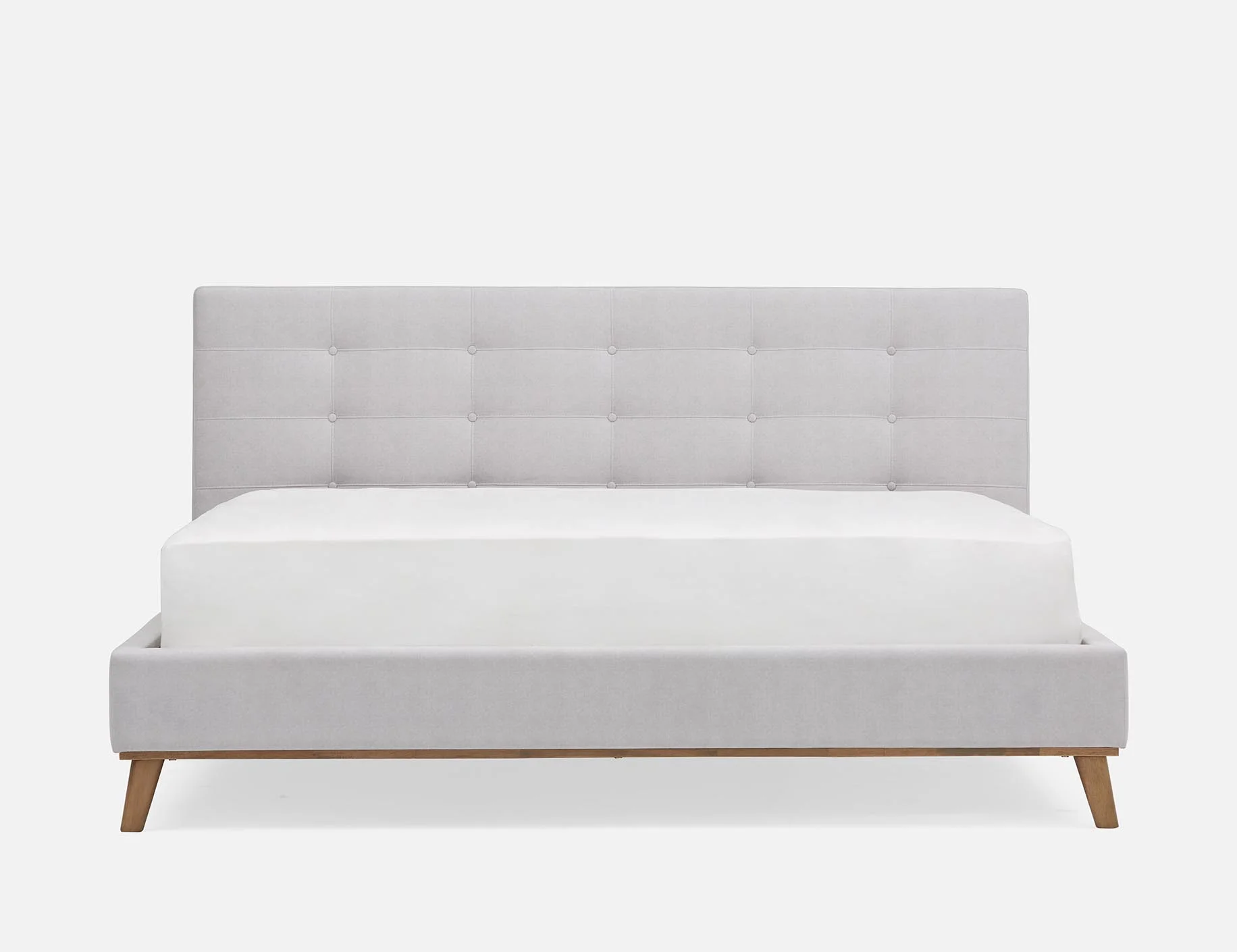 CARME — Mid-century modern tufted upholstered king size bed (98-53-18-30-D) - Image 3
