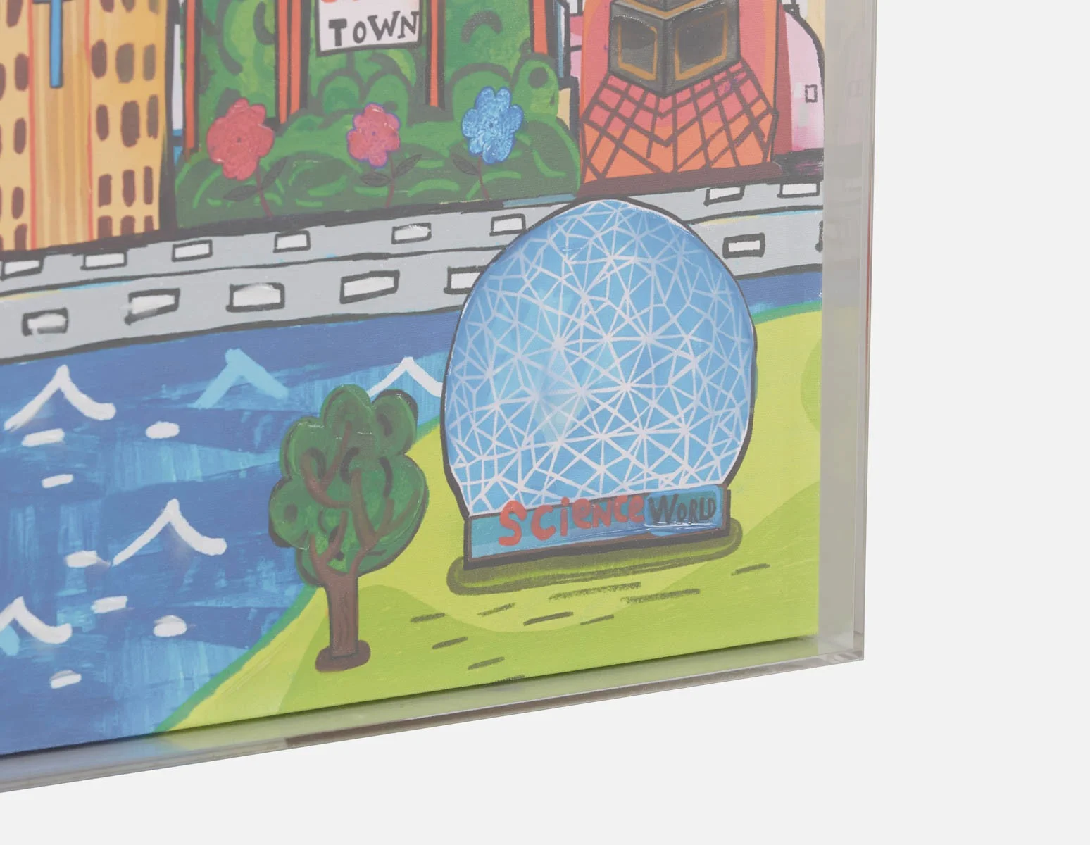 CITY YVR — Acrylic shadow box art 85 x 110 cm - Image 3