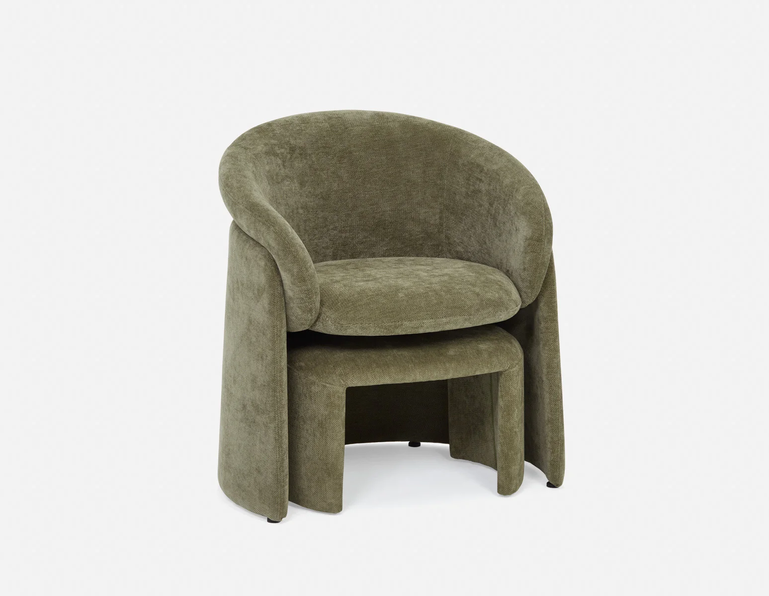 HANCHA — Modern accent chair with ottoman (03-82-64-70) - Image 2